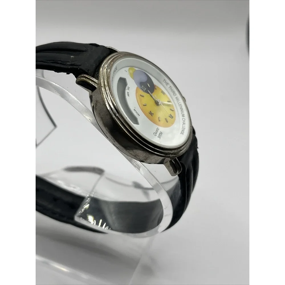 The‎ Third Millennium Challenge Wrist Watch Leather Band WR- New Battery